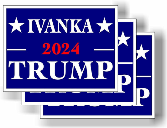 3 Pack Eco Ivanka Trump 2024 Bumper Magnet 4 in x 3 in