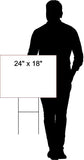 REGISTRATION LEFT arrow GREEN 18 in x 24 in Yard Sign Road Sign with Stand